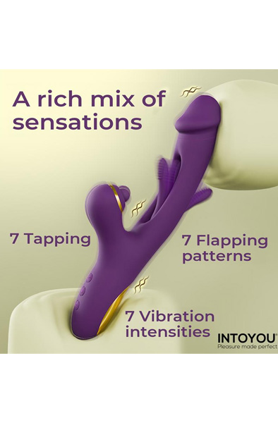 Siter Vibe mit Schlagball & flippender Zunge - Rabbit-Vibrator 4