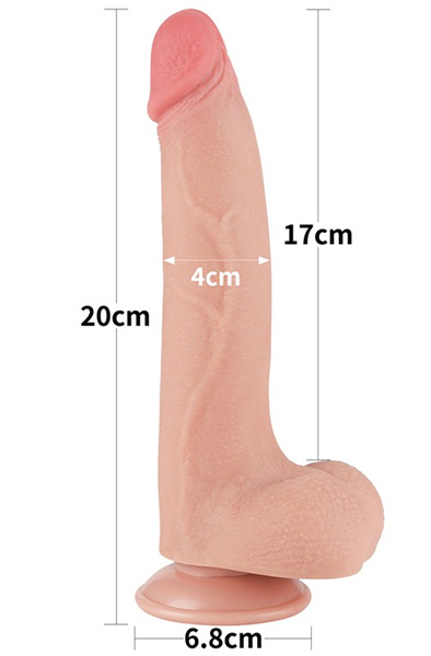 Sliding-Skin Dual-Layer Dildo 20 cm - Realistischer Dildo 3
