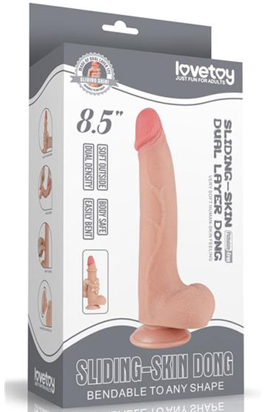 Sliding-Skin Dual-Layer Dildo 20 cm - Realistischer Dildo 8