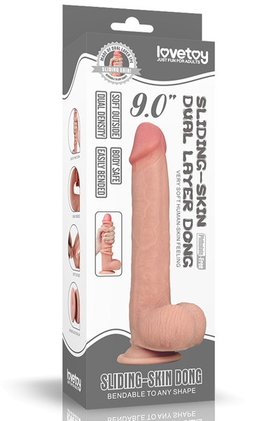 Sliding Skin Dual-Layer Schwanz 23 cm - Dildo 3