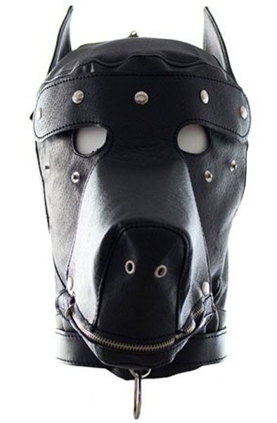 SM Doggy Maske Schwarz - BDSM Maske 2