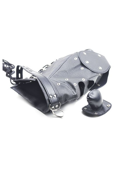 SM Doggy Maske Schwarz - BDSM Maske 4