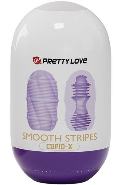 Smooth Stripes Cupid Masturbator-Ei Lila - Tenga-Ei 3