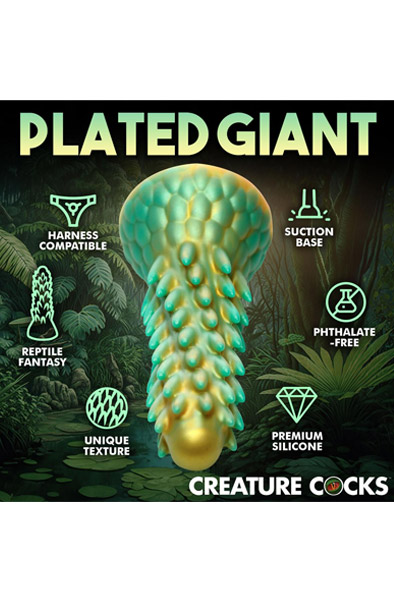Stegosaurus Stacheliger Reptilien-Silikon-Dildo 19 cm - Monster-Dildo 4