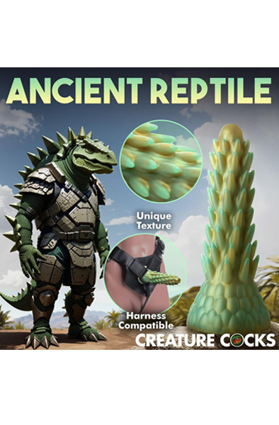 Stegosaurus Stacheliger Reptilien-Silikon-Dildo 19 cm - Monster-Dildo 5