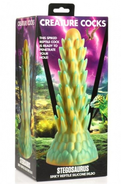 Stegosaurus Stacheliger Reptilien-Silikon-Dildo 19 cm - Monster-Dildo 6
