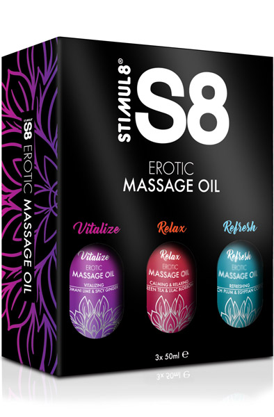 Stimul8 Massageöl-Set 3 x 50ml - Massage-Set 2