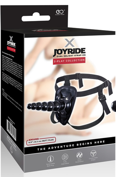 Strap On X Joyride mit Anal Dildo 19 cm - Umschnalldildo mit Geschirr 2