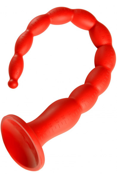 Stretch Wurm Langer Dildo Rot 43cm - Extra langer Anal-Dildo 2