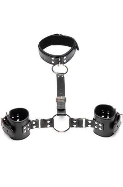 Strict Halsband mit Handschellen Fesselset - Handschellen & Halsketten 4