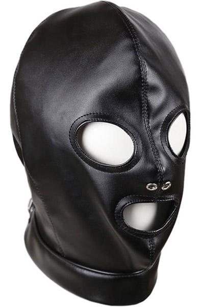 Submision Maske mit verstellbaren Rückengurten - BDSM Maske 1