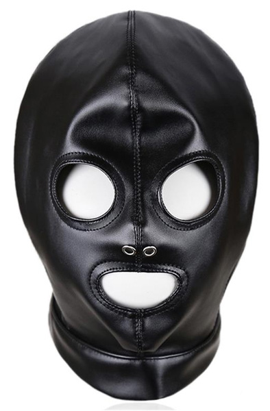 Submision Maske mit verstellbaren Rückengurten - BDSM Maske 3