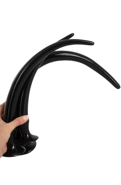 Super Long Flexibles Butt Plug Set Schwarz - Extra langer Anal-Dildo 3