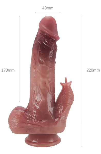 Super Soft Realistischer Wärmefunktion Penis 22 cm - Vibrierender Dildo 3