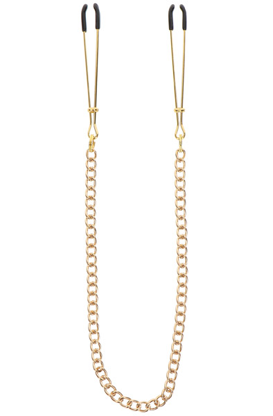 Taboom Klemmen mit Kette in Gold - Brustklammern mit Kette 1