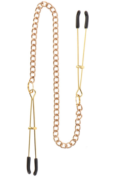 Taboom Klemmen mit Kette in Gold - Brustklammern mit Kette 2