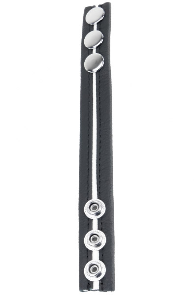 The Red Cockring aus Leder in Schwarz/Weiß - Cockring 2
