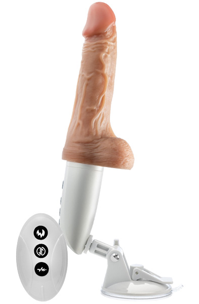 Thrusting vibrierender & wärmender Dildo 17,5 cm - Vibrierender Dildo 1