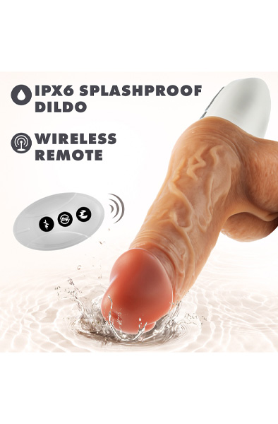 Thrusting vibrierender & wärmender Dildo 17,5 cm - Vibrierender Dildo 7