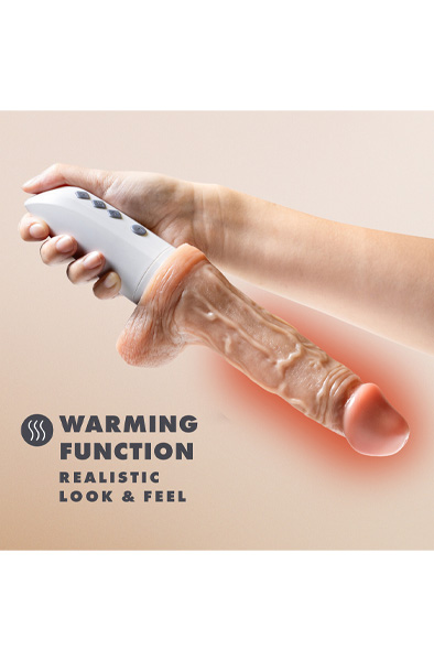 Thrusting vibrierender & wärmender Dildo 17,5 cm - Vibrierender Dildo 8