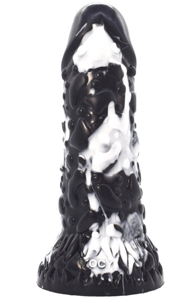 Toadyk Dildo Schwarz-Weiß 22 cm - Drachen-Dildo 2