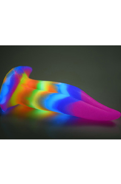 Tongue im Dunkeln Leuchtender Dildo 21,5 cm - Drachen-Dildo 4