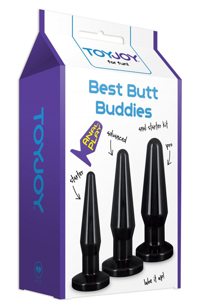 ToyJoy Anal Play Best Butt Buddies Set Schwarz - Analplug Set 2