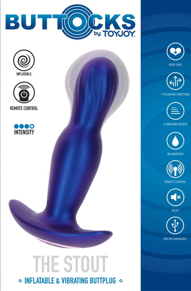 ToyJoy Der Stout Aufblasbarer Vibrationsplug - Vibrierender Analplug 4
