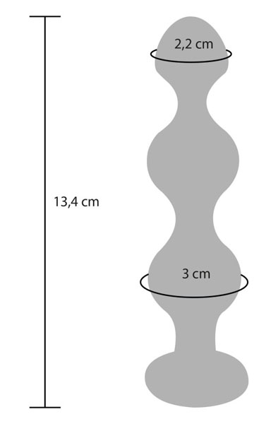 ToyJoy Diamant Star Perlen Groß - Analplug aus Metall 4