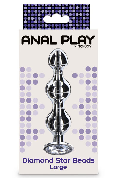 ToyJoy Diamant Star Perlen Groß - Analplug aus Metall 5