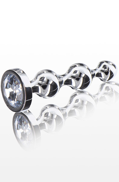 ToyJoy Diamantstern Perlen Klein - Analplug aus Metall 1