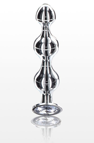 ToyJoy Diamantstern Perlen Klein - Analplug aus Metall 2