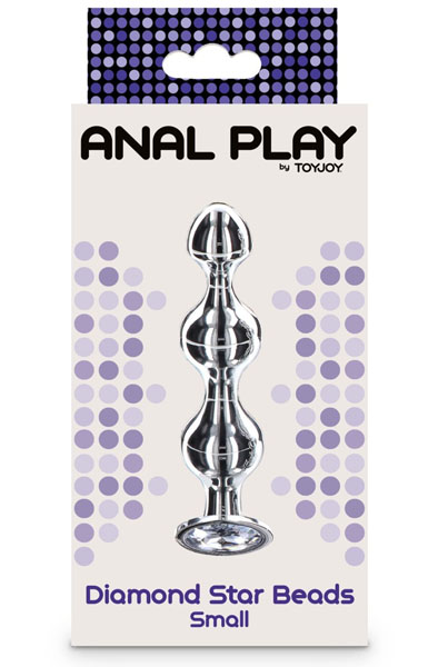 ToyJoy Diamantstern Perlen Klein - Analplug aus Metall 5