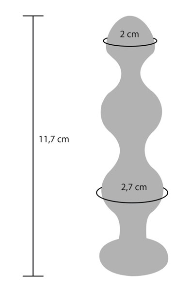 ToyJoy Diamantstern Perlen Mittelgroß - Analplug aus Metall 4