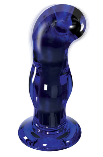 ToyJoy Funkelnder Vibrations-Glasplug 11,5 cm - Analplug aus Glas 1