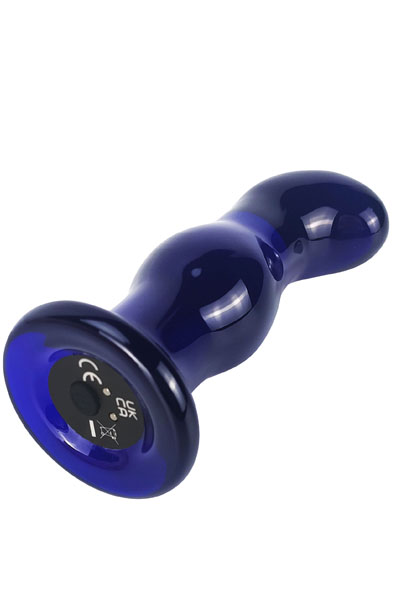 ToyJoy Funkelnder Vibrations-Glasplug 11,5 cm - Analplug aus Glas 3