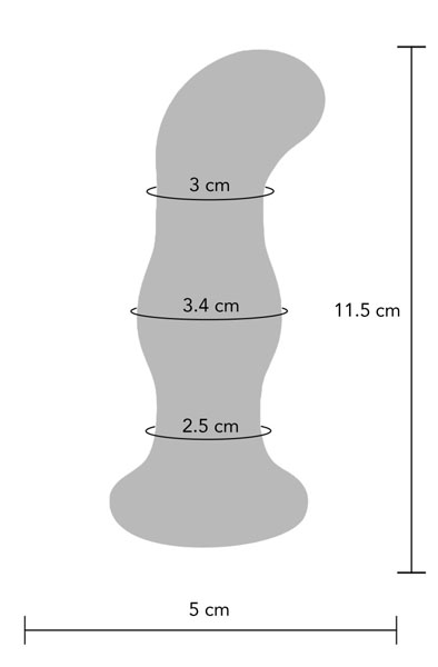 ToyJoy Funkelnder Vibrations-Glasplug 11,5 cm - Analplug aus Glas 5
