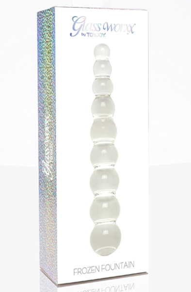 ToyJoy Gefrorener Springbrunnen 22 cm - Glas-Dildo 2