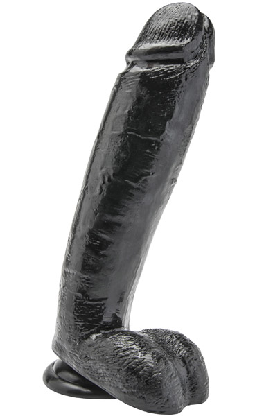 ToyJoy Get Real Dildo mit Hoden Schwarz 25,5 cm - XL Dildo 1