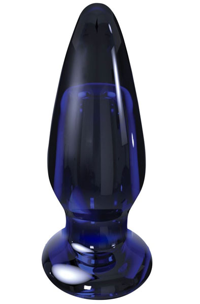 ToyJoy Leuchtender Vibrations-Glasplug 11,5 cm - Vibrierender Analplug 2