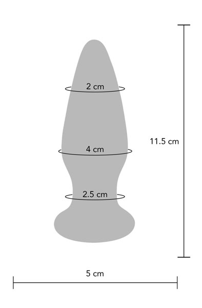 ToyJoy Leuchtender Vibrations-Glasplug 11,5 cm - Vibrierender Analplug 4