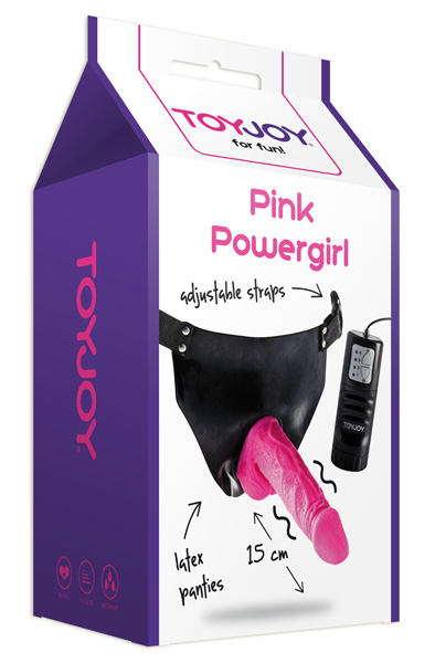 ToyJoy Powergirl Vibrierender Strap-On - Umschnalldildo mit Geschirr 2