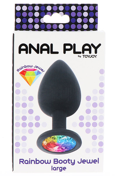 ToyJoy Regenbogen Booty Juwel Groß - Analplug 3