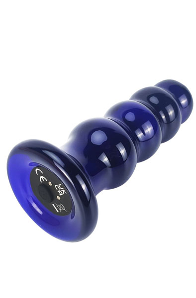 ToyJoy Strahlender Vibrations-Glasplug 11,5 cm - Vibrierender Analplug 2