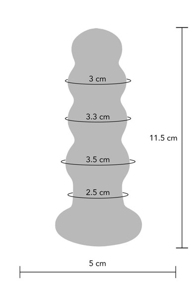 ToyJoy Strahlender Vibrations-Glasplug 11,5 cm - Vibrierender Analplug 5