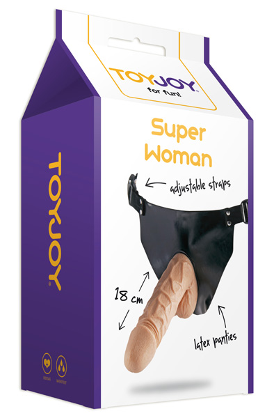 ToyJoy Superwoman Umschnall-Dildo - Umschnalldildo mit Geschirr 2