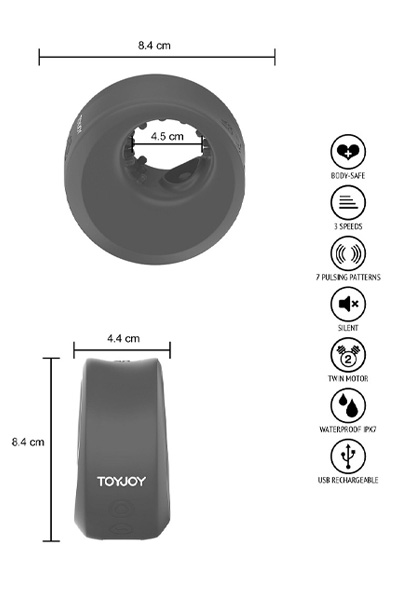ToyJoy Zephyr Pulsierender Masturbator & Penisringe - Stroker 6
