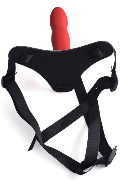 TOYZ4LOVERS Aktiver Liebes Strap-on Rot - Umschnalldildo mit Geschirr 2