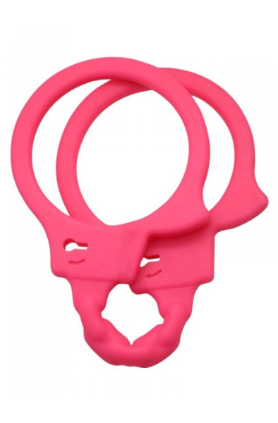TOYZ4LOVERS Pinke Silikon-Handschellen - Silikon-Handschellen 2