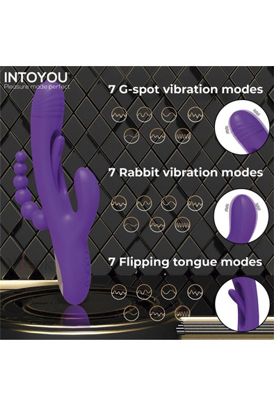 Triya Vibe mit flippender Zunge & Analperlen - G-Punkt-Vibrator 3